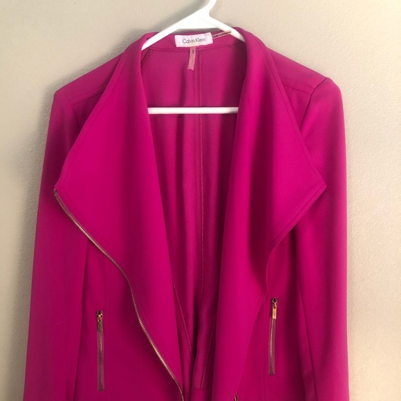 Neon Calvin Klein Moto jacket - Picture 2 of 4